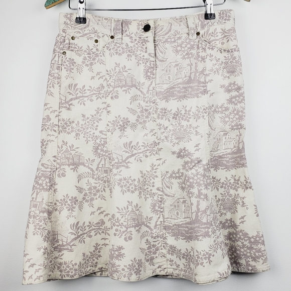 Adrienne Vittadini Dresses & Skirts - Adrienne Vittadini Toile Print Linen Skirt Sz 2